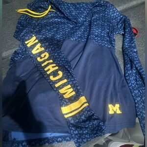 University of Michigan Wolverines Cowl Neck Shirt